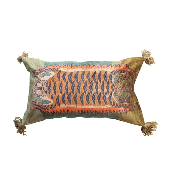 Velvet Tiger Pillow