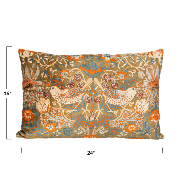 Velvet Pillow with Exotic Birds - Image 6
